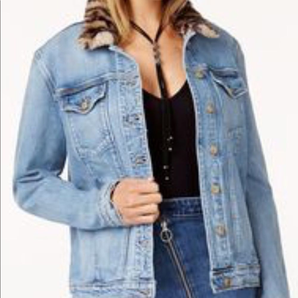 Joe’s Jeans Faux Fur Collar Boyfriend Denim Jacket